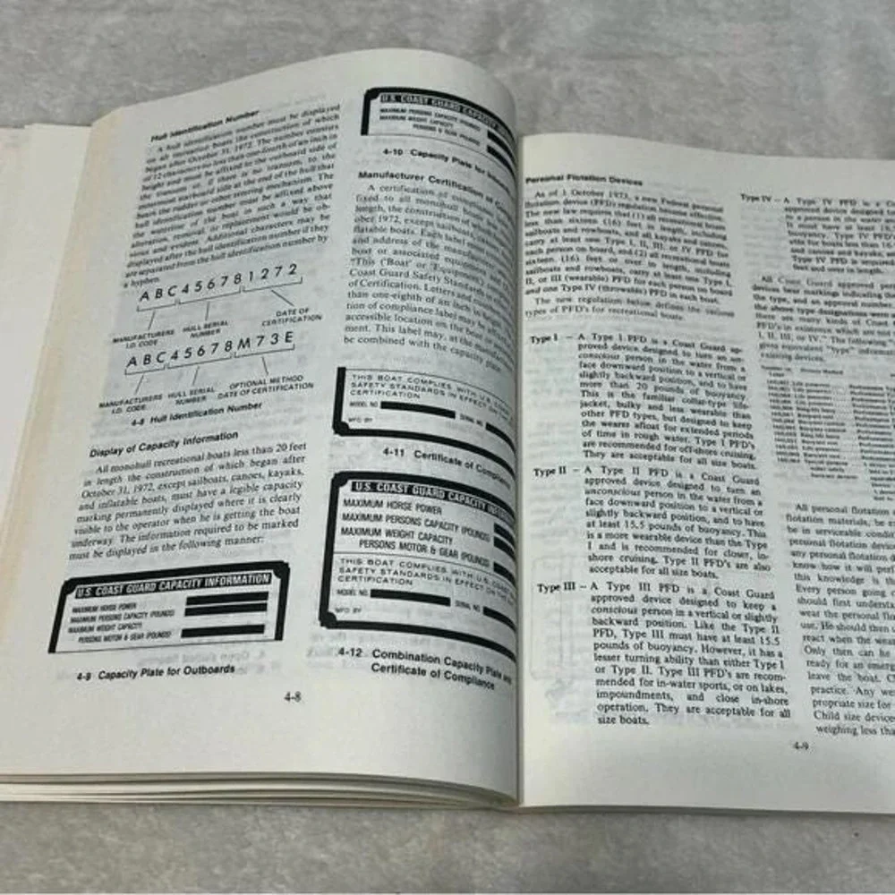 Boating Skills & Seamanship 8th Edition Book Vtg 1979 US Coast Guard Auxiliary